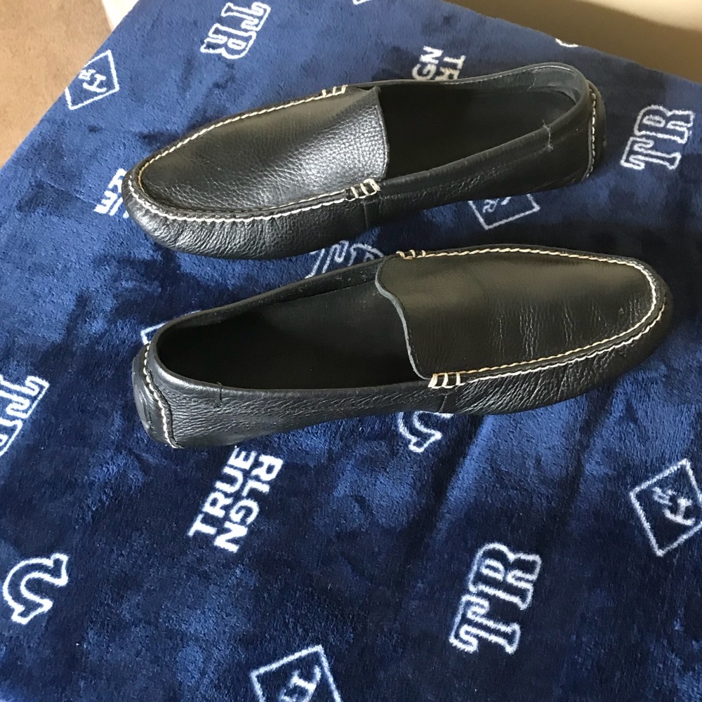 Ralph Lauren Polo Blue Leather Driving Loafers